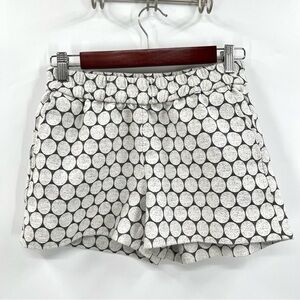 J. CREW FACTORY Woman's Gray & White Polka Dot Casual Shorts Size 0